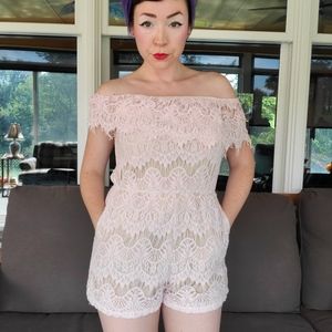 Gorgeous Lacy Rue 21 Romper with Pockets